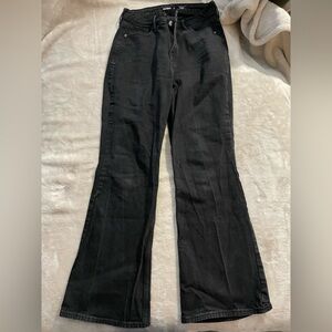 Old Navy Black High Rise Flare Wide Leg Jeans